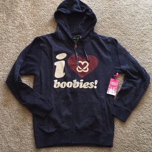 Keep A Breast Foundation “I ❤️ Boobies” ZIP Hoodie
